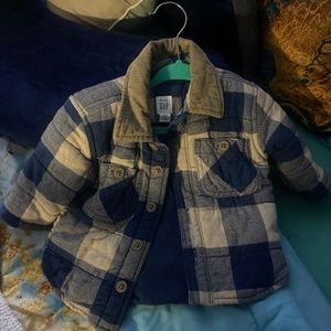 Baby GAP blue & cream 0-6 months jacket